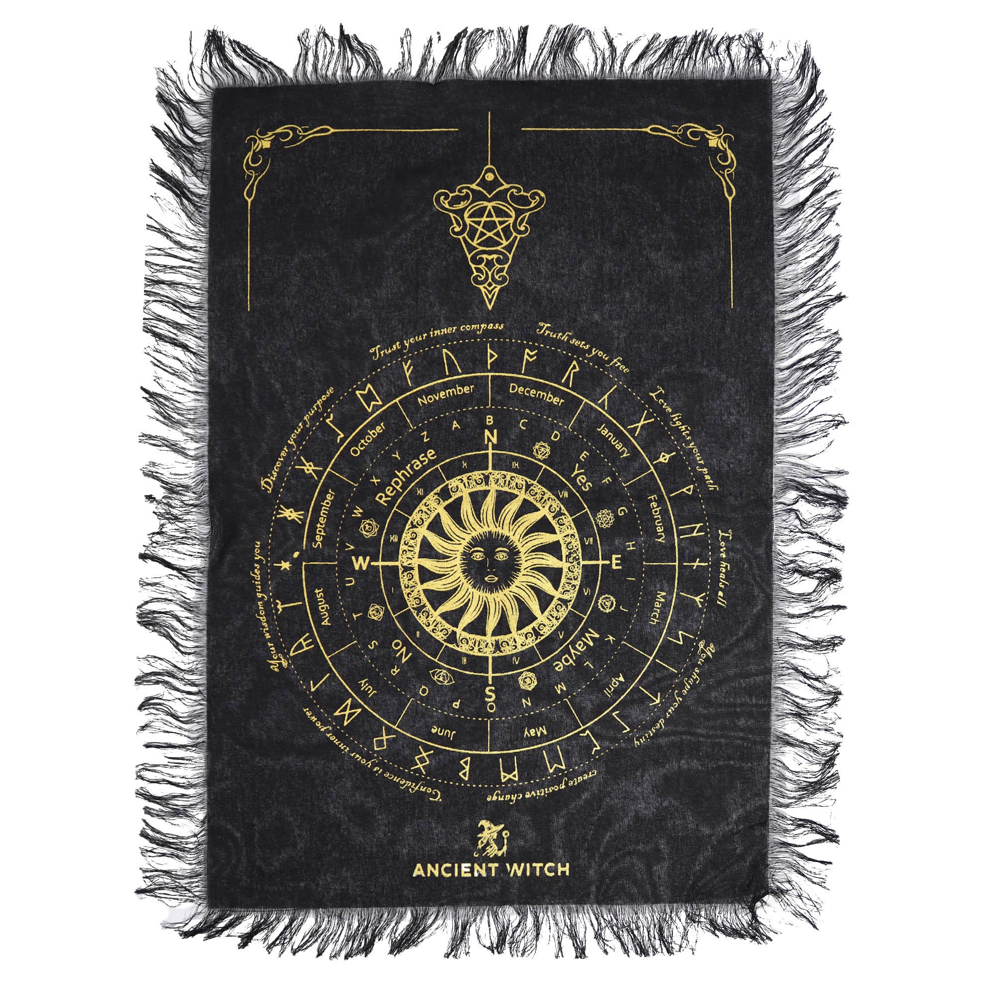 Ancient Wisdom - Wholesale Tablecloth - Ancient Witch Pendulum Divination Cloth13