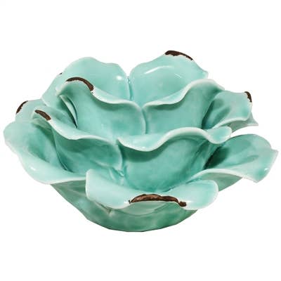 Blooming Flower Tea Light Holder Ceramic FDN109 for wholesale by World Buyers