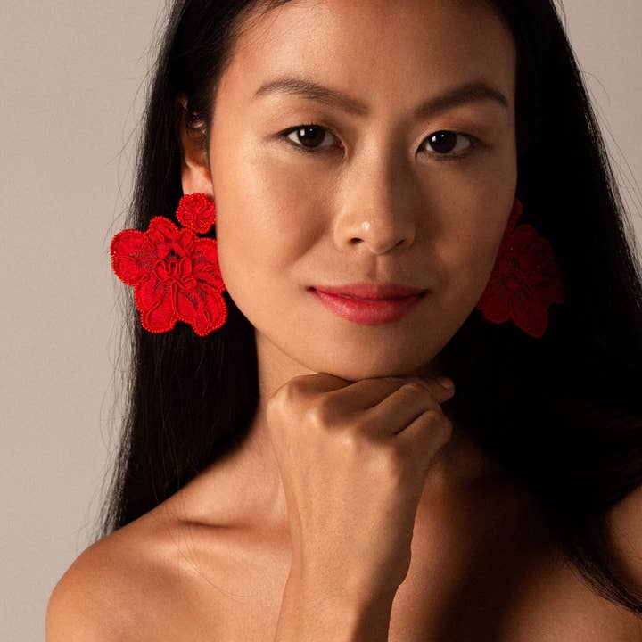 La Petite Rose, rouge pour la vente par ELISABETH SILVERMAN