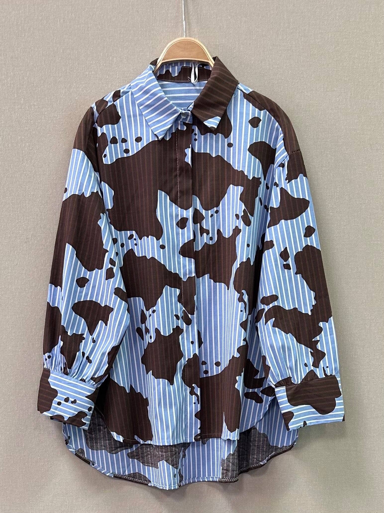 SWEET MAGIC MODA Y COMPLEMENTOS - Wholesale Button Down Shirt - Women's - STRIPED COTTON SHIRT 1