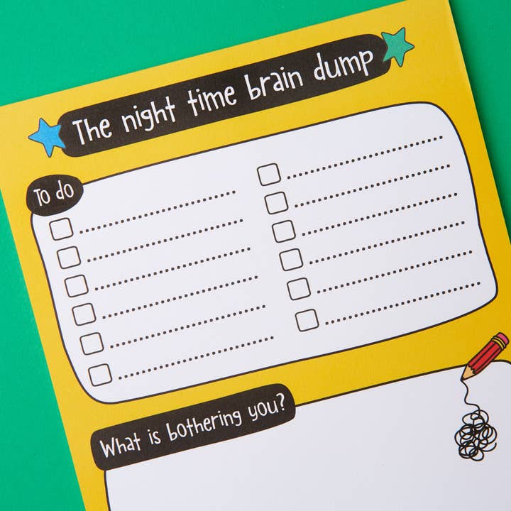 The nighttime brain dump A5 notepad for wholesale by Poppy Lane