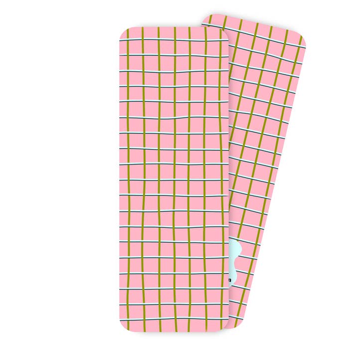Pink plaid bookmark for wholesale by MangoIllustrated