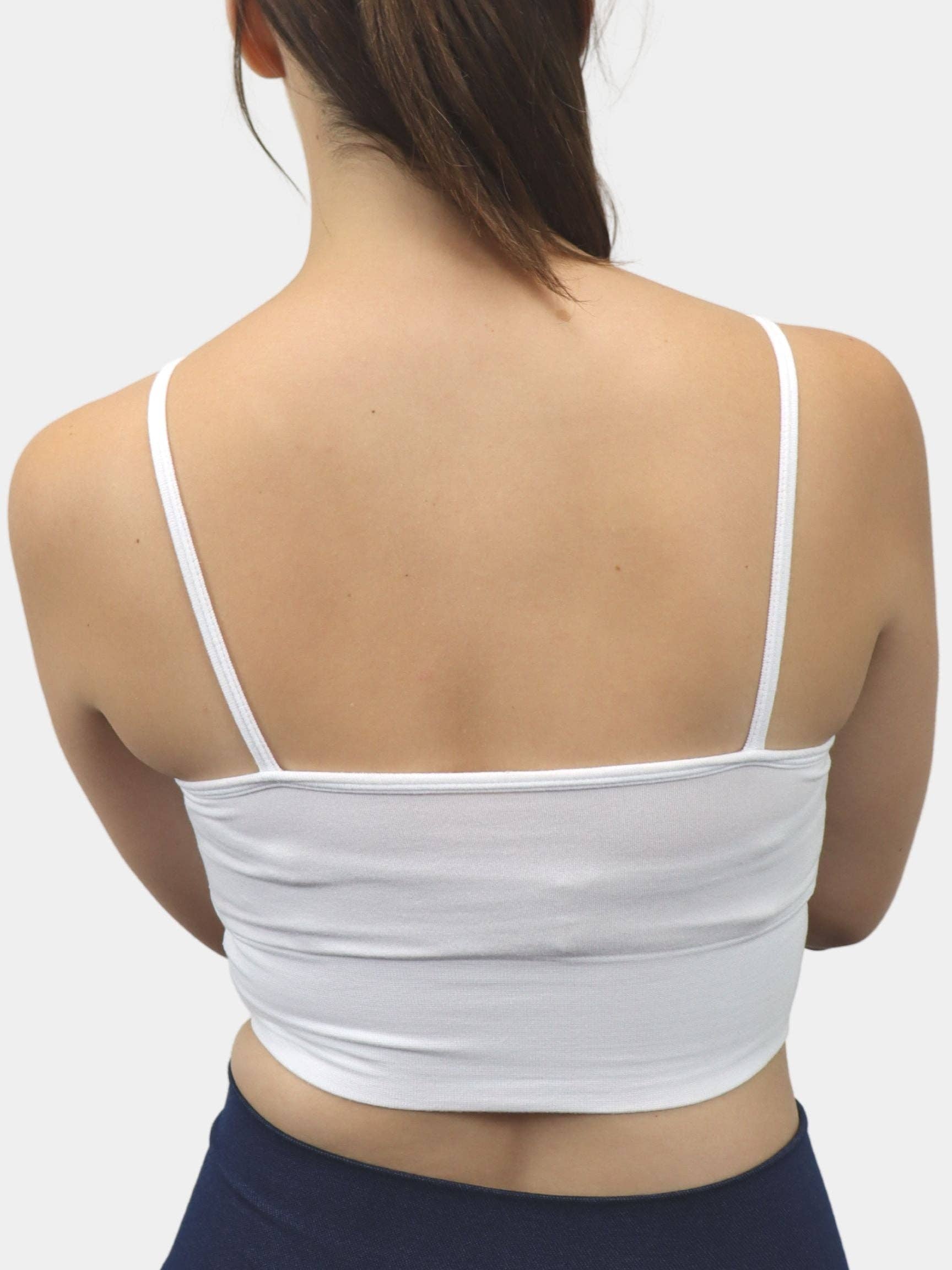 ELIETIAN - Wholesale Bralette - Women's - Spaghetti Strap Bra w/Lace Overlay6