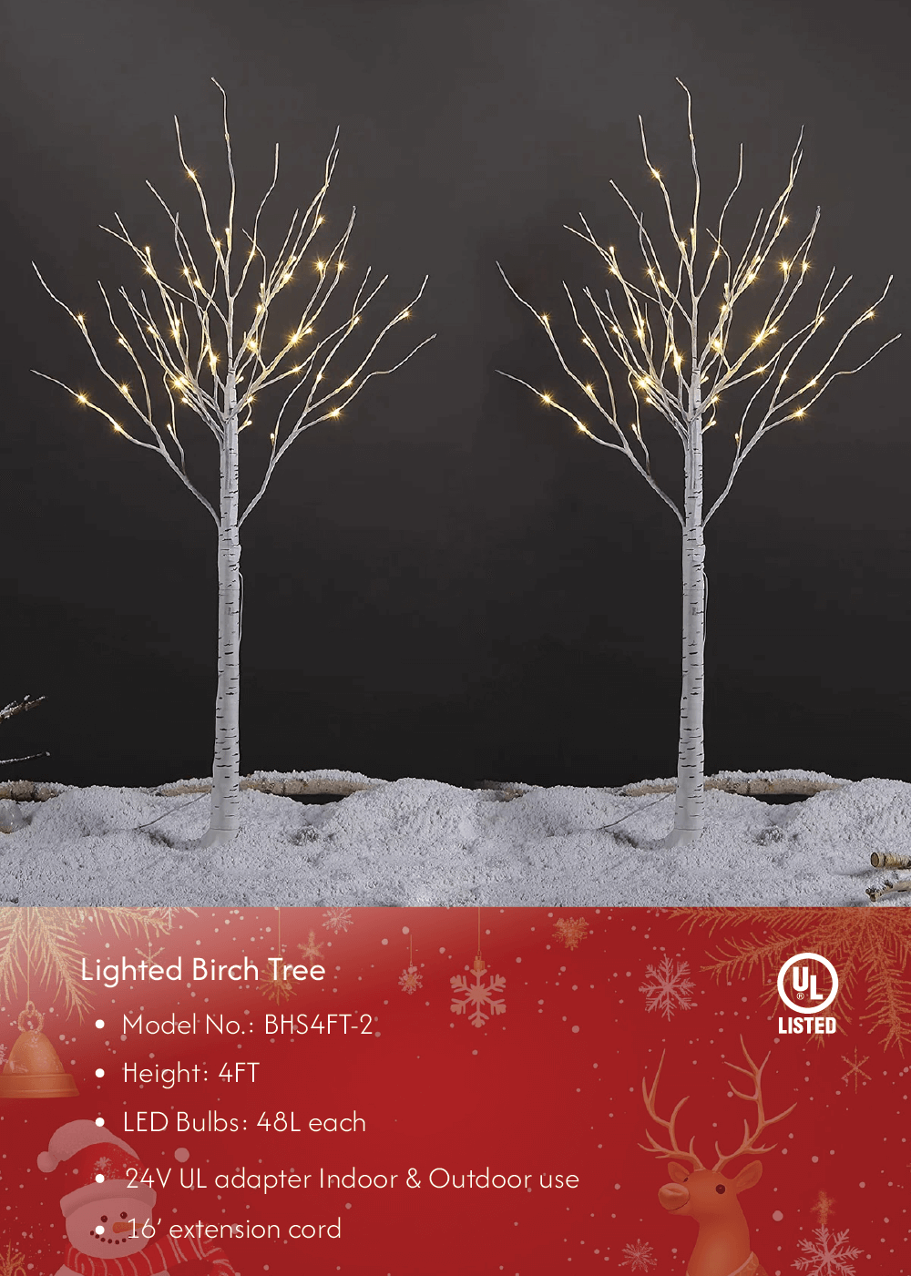 LIGHTSHARE - Wholesale Christmas Decoration - Birch Tree Lights Set for Christmas Decor, Weddings, and Gif3