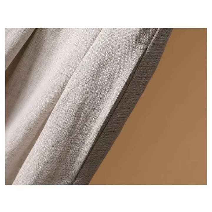 Chicto - Vente Pantalon – femme - Culottes larges raccourcies en coton et lin2