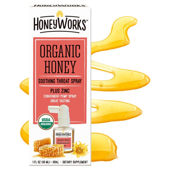 Honeyworks™ Organic Soothing Throat Spray – Plus Zinc for wholesale by Honeyworks