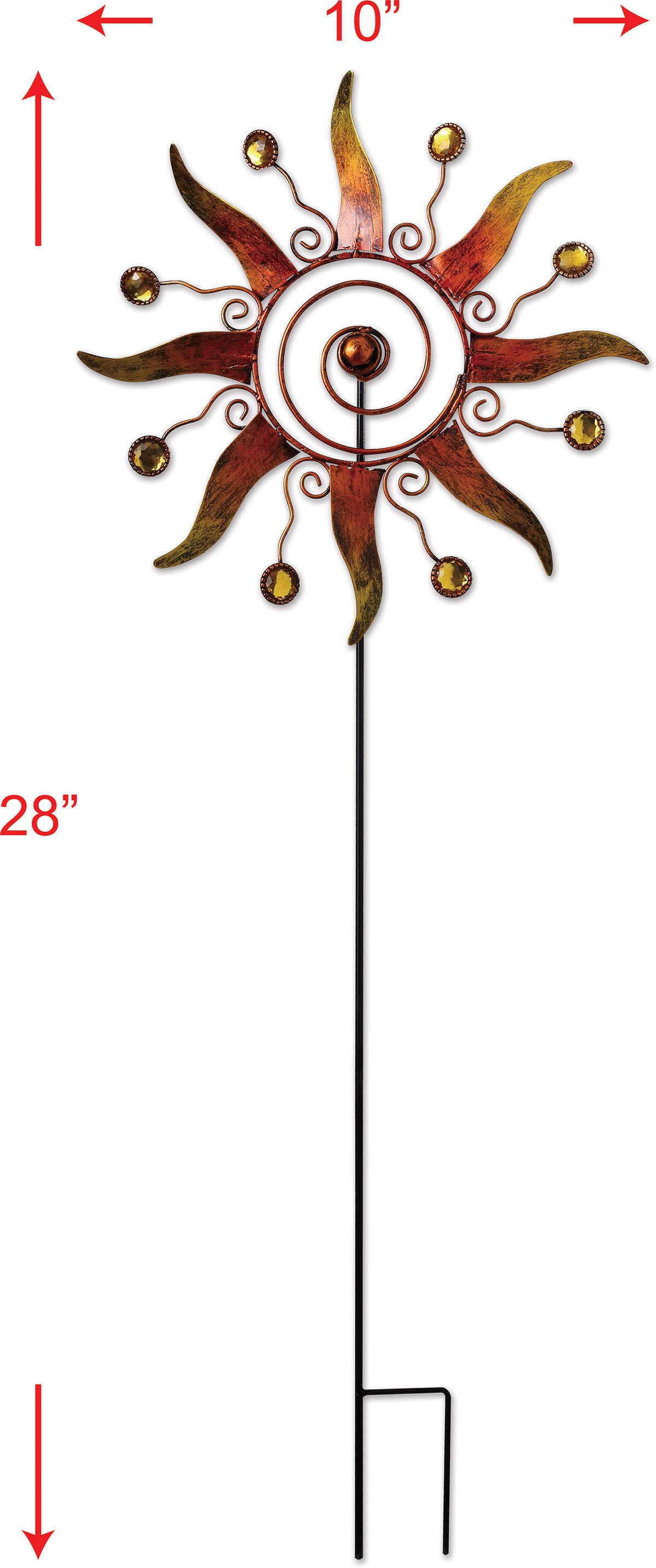 Sunset Vista Designs - Wholesale Garden/Lawn Stake - Celestial Spinner Stake 28"1