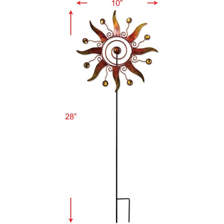 Sunset Vista Designs - Wholesale Garden/Lawn Stake - Celestial Spinner Stake 28"1