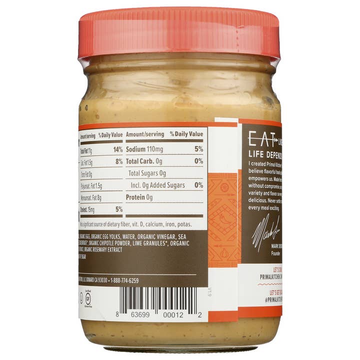 KeHE Distributors, LLC - Wholesale Mayo - Primal Kitchen Mayo Chipotle Lime 12 oz3