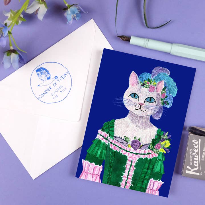 Postal de gato rococó para venta al por mayor de Wonder Of Today