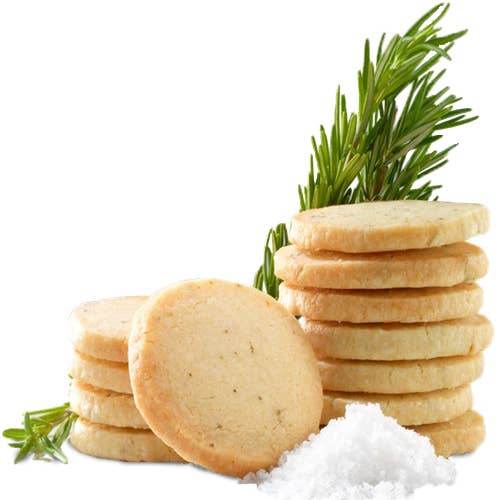 Lark Fine Foods - Wholesale Cookie - Salted Rosemary Shortbread "Petit Paquet" - Case of 243