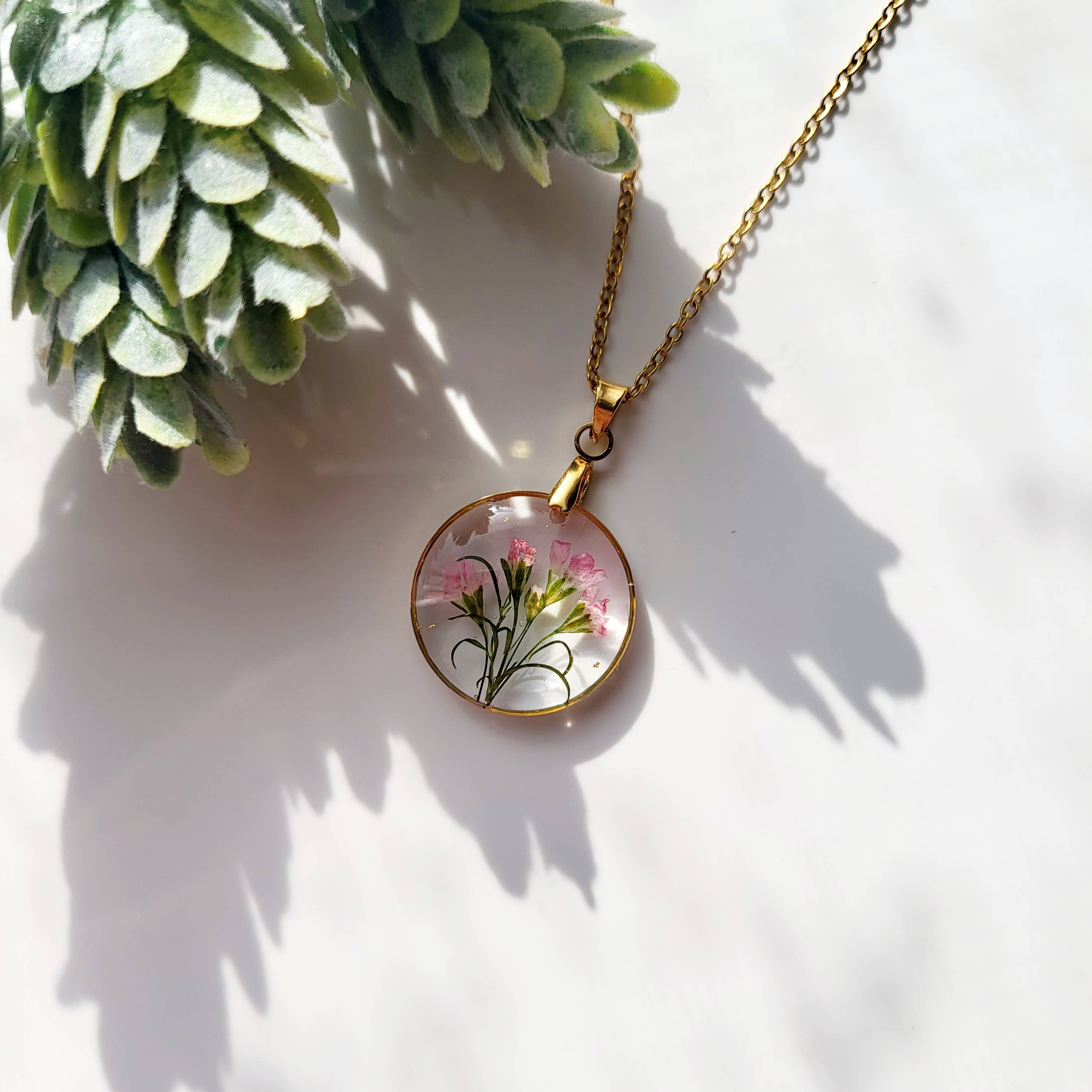 Rhodonco - Wholesale Pendant/Charm Necklace - January birth flower necklace - Carnation2