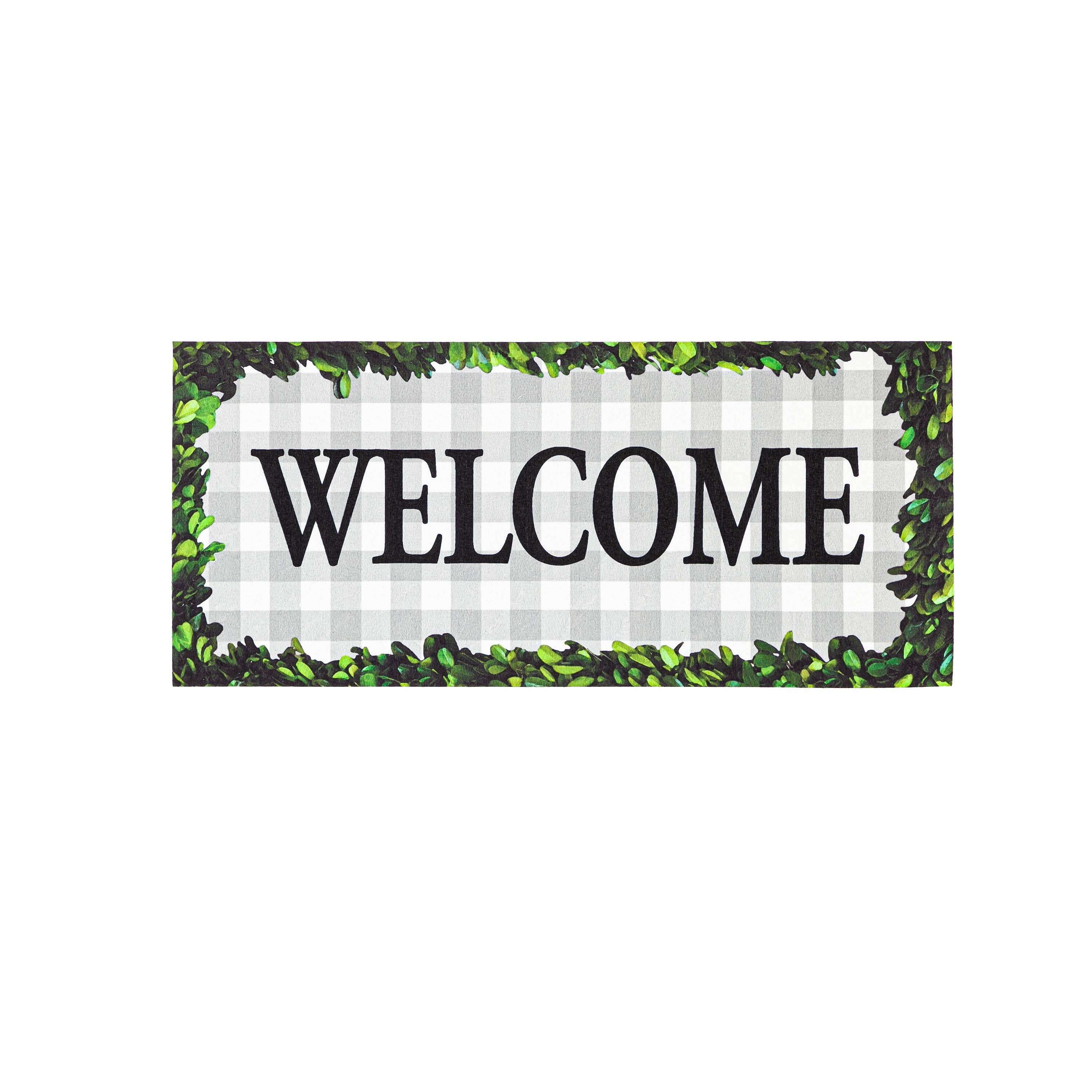 Evergreen Enterprises - Wholesale Door Mat - Boxwood Framed Plaid Sassafras Switch Mat