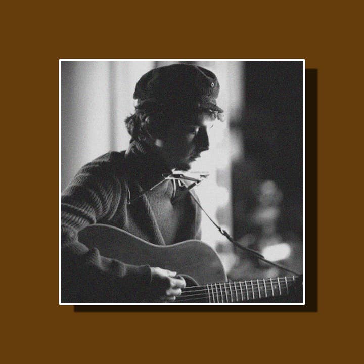 The Weeping Roses - Vente Autocollant - Autocollant vinyle carré Timothée Chalamet en Bob Dylan1