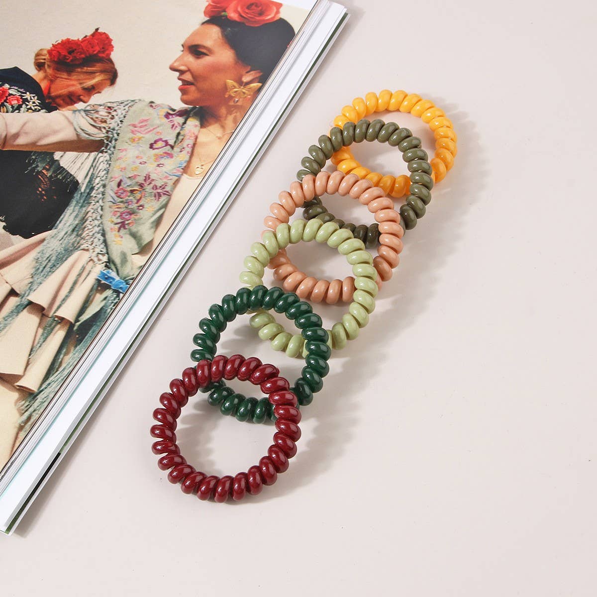 NINEXIS - Wholesale Hair Tie - CWAHA1108_Simple Phone Line Hair Tie  33