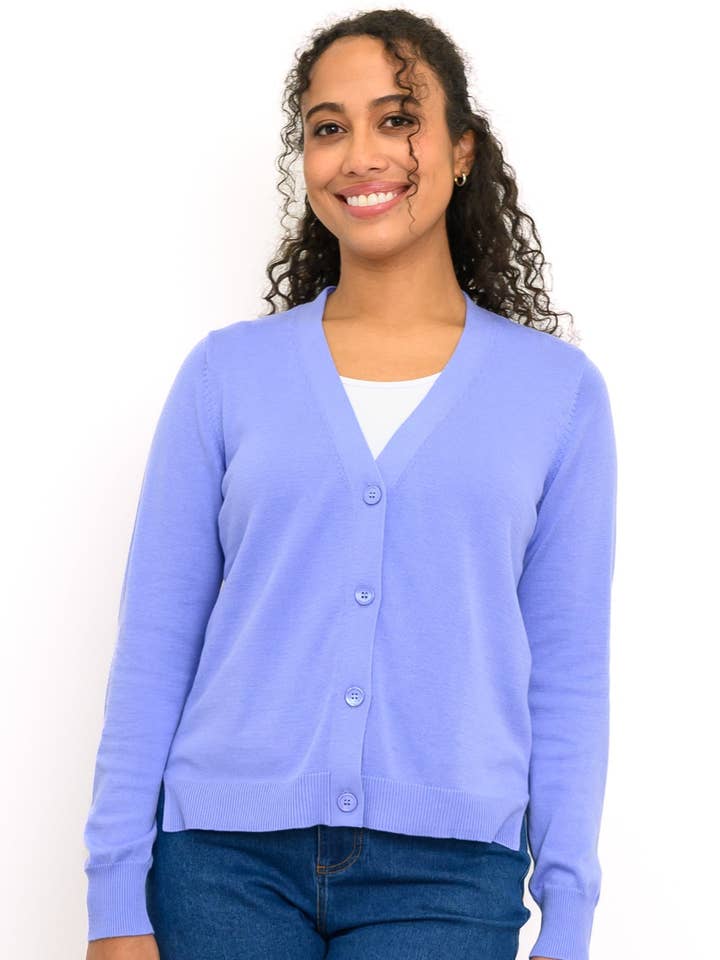Maglione Jessica, Periwinkle, Cotone di Bambù per la vendita all'ingrosso da parte di Blue Sky Clothing Co LLC