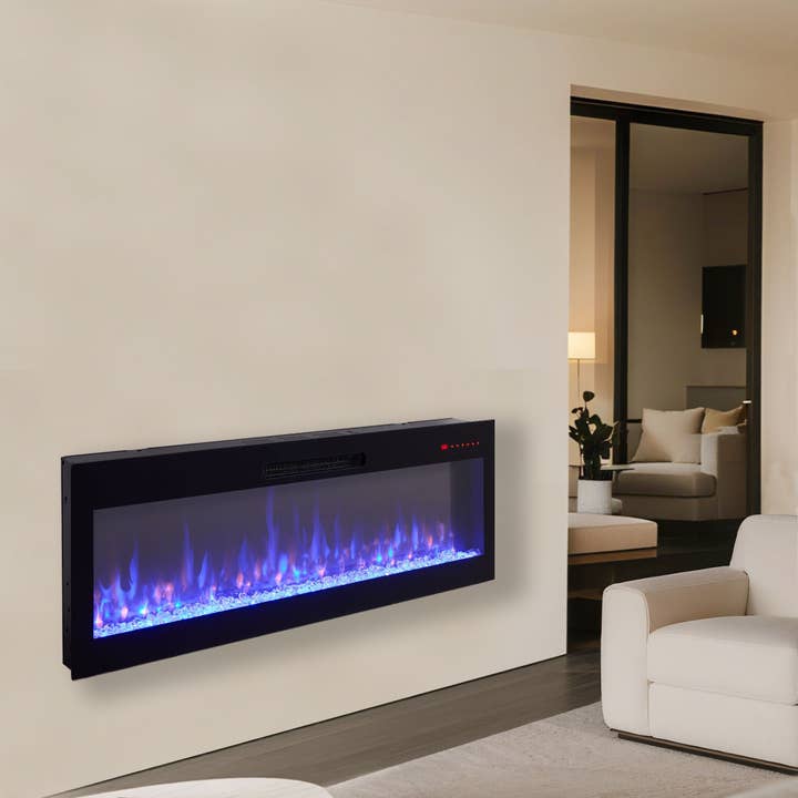 Smart 60" WiFi Electric Fireplace Heater, Wall-Mounted for wholesale by 39F Inc.