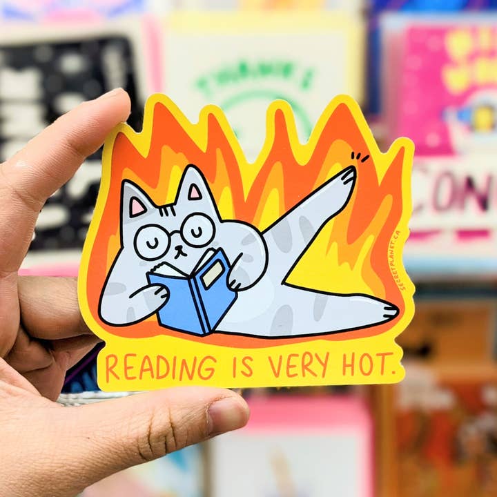 Secret Planet - Wholesale Sticker - Reading is Very Hot Vinyl Sticker2