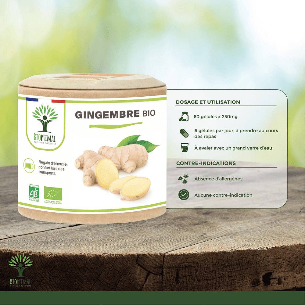 Bioptimal - Wholesale Oral Supplement/Vitamin - Organic ginger - Dietary supplement - in capsules3