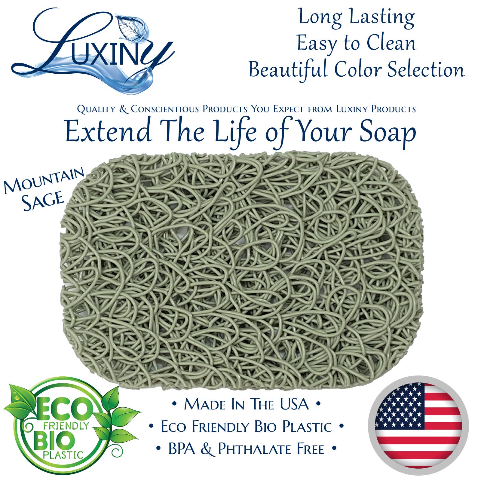 Luxiny Products - Luxurious Bath and Body – Großhandel Badeseifenschale – Soap Saver | Mountain Sage | Soap Rest1