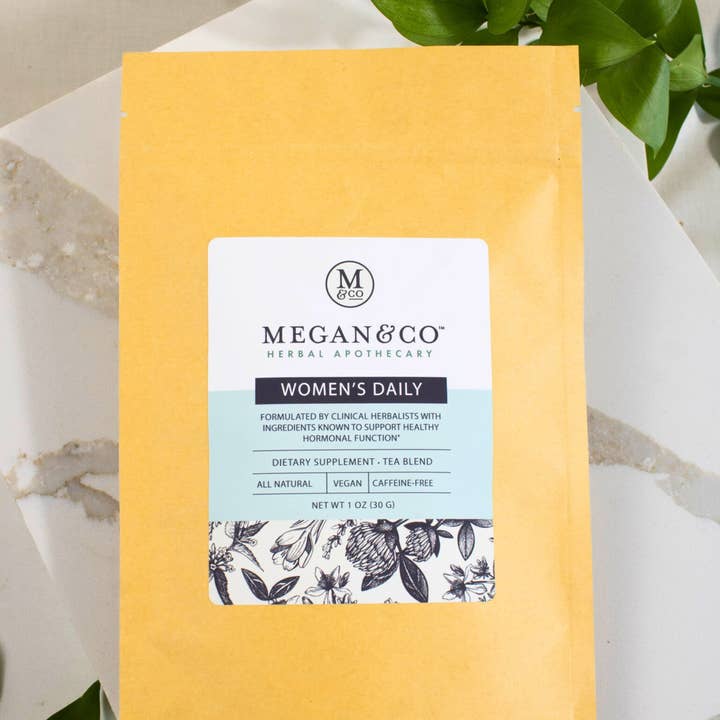 MEGAN & CO. Herbal Apothecary - Wholesale Health/Detox Tea - Women's Daily Tea Blend (Sample 1oz) – Loose Leaf Herbal Tea for Reproductive Balance, Liver Support & Daily Nourishment