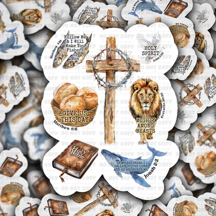 DC 1818 - Autocolante Recortado Cristão Collage por atacado de It's Transfer Time