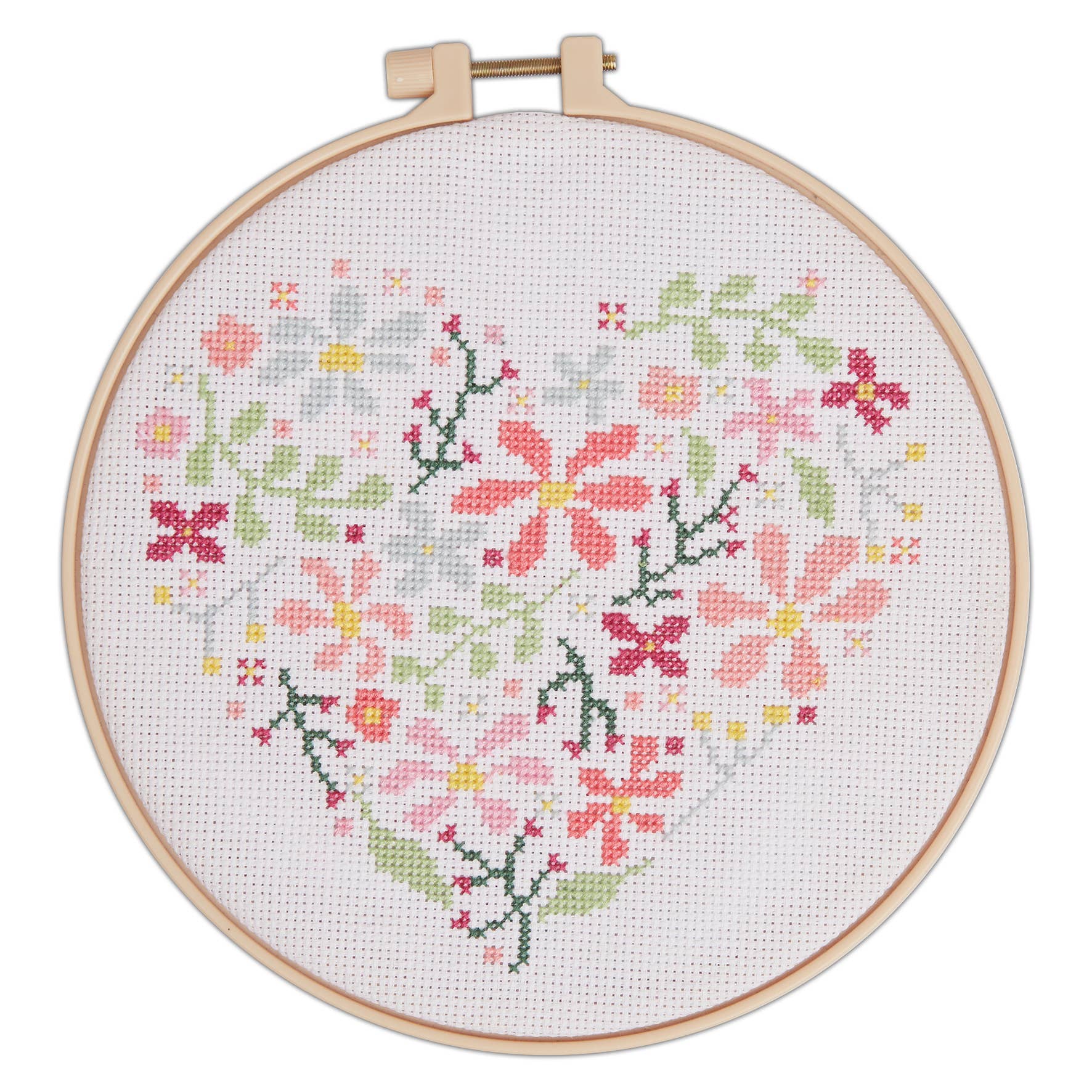 West Design Products – wholesale Embroidery/cross-stitch supplies – Simply Make Cross Stitch Craft Kit - Floral Heart Design5