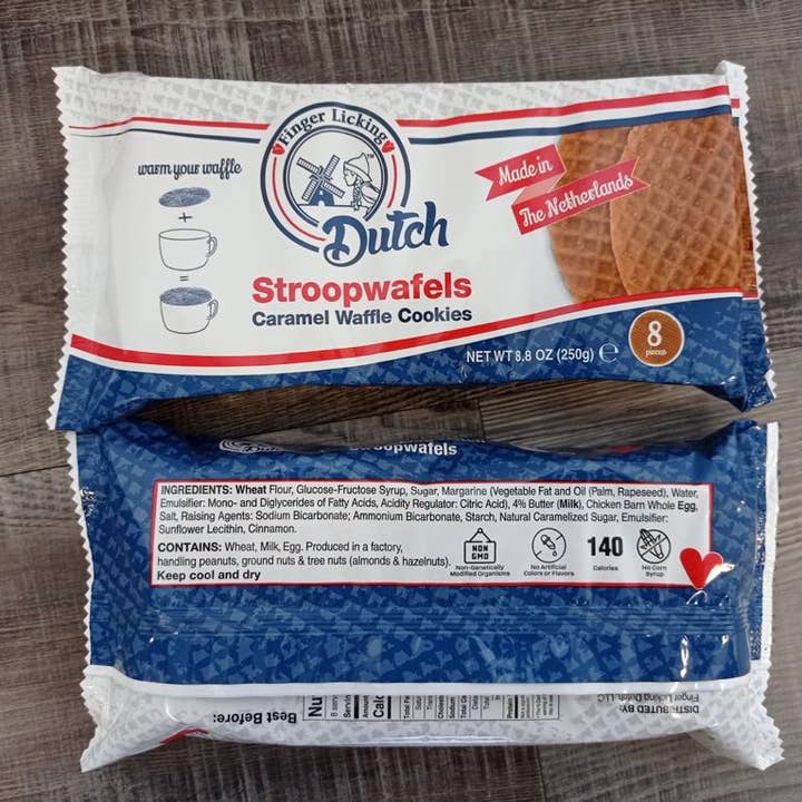 Finger Licking Dutch Stroopwafel Cookies - Wholesale Cookie - Dutch Caramel Stroopwafels Cookies, 8-Count Tray (QTY:12)13