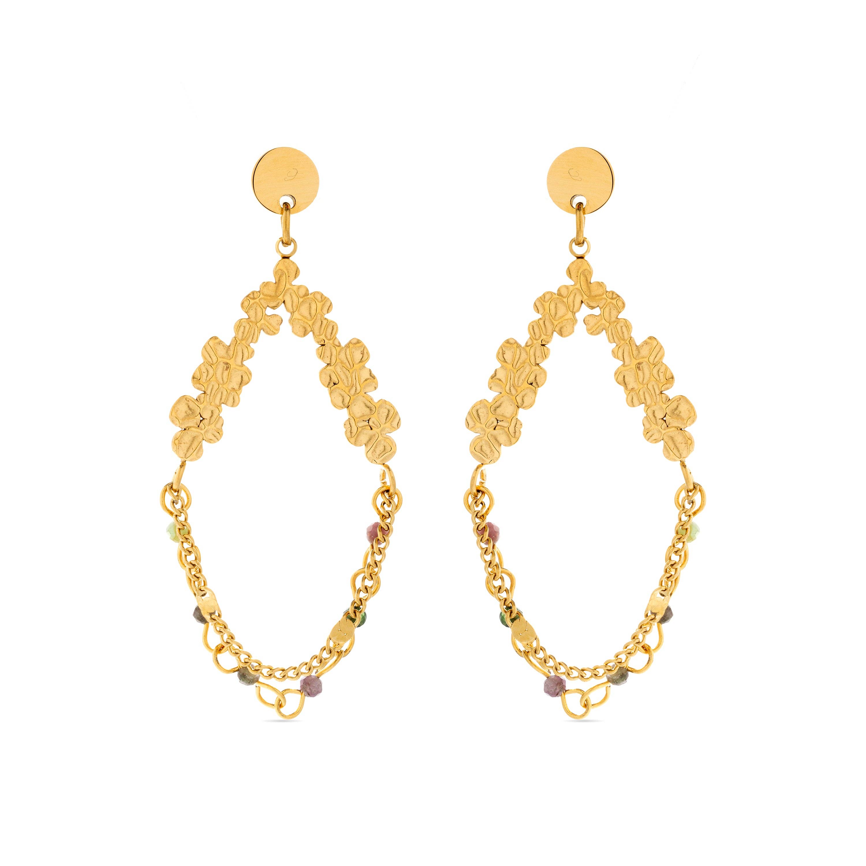 Luxenter - Wholesale Dangle Earrings - Pendientes acabados en oro amarillo de 18k - Ukdra0