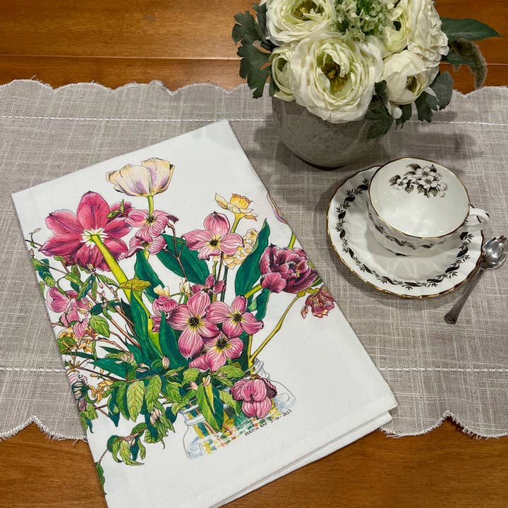 Vivid Cottage - Wholesale Tea Towel - Tea Towel - Dogwood Delight2