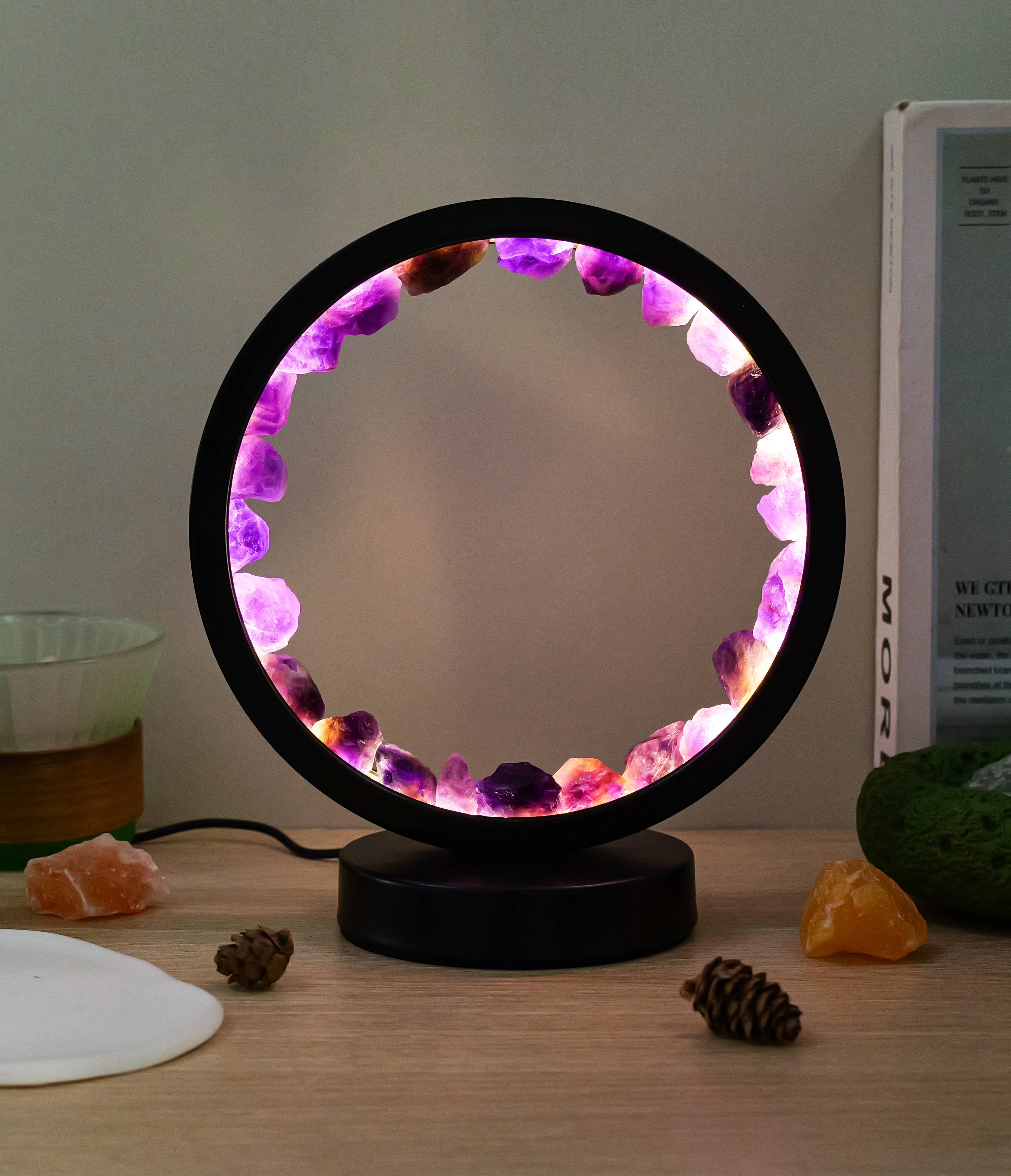 Earth's Gems BTQ - Vendita all'ingrosso Luci notturne - Lampada da Giardino Zen con Pietre Preziose Decorazione Luce Notturna di Cristallo7