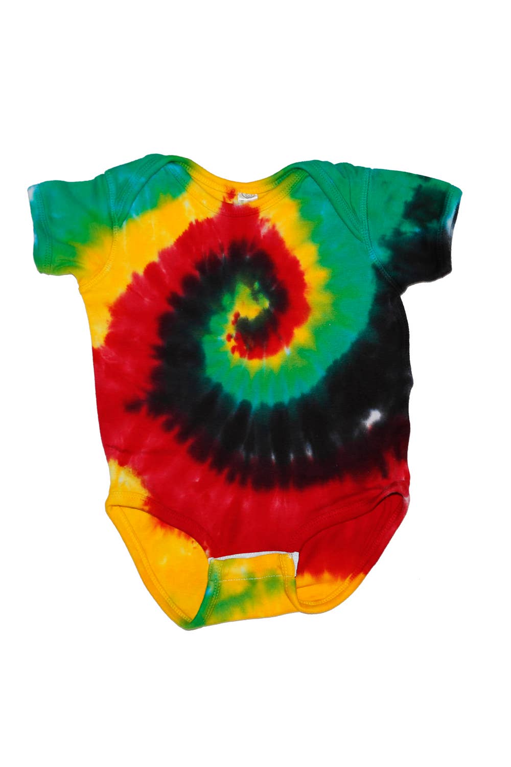 Sunshine Joy – Großhandel Body (ohne Füße) – Baby – Einteiliger Strampler Rasta Spiral für Babys mit Batikmuster0