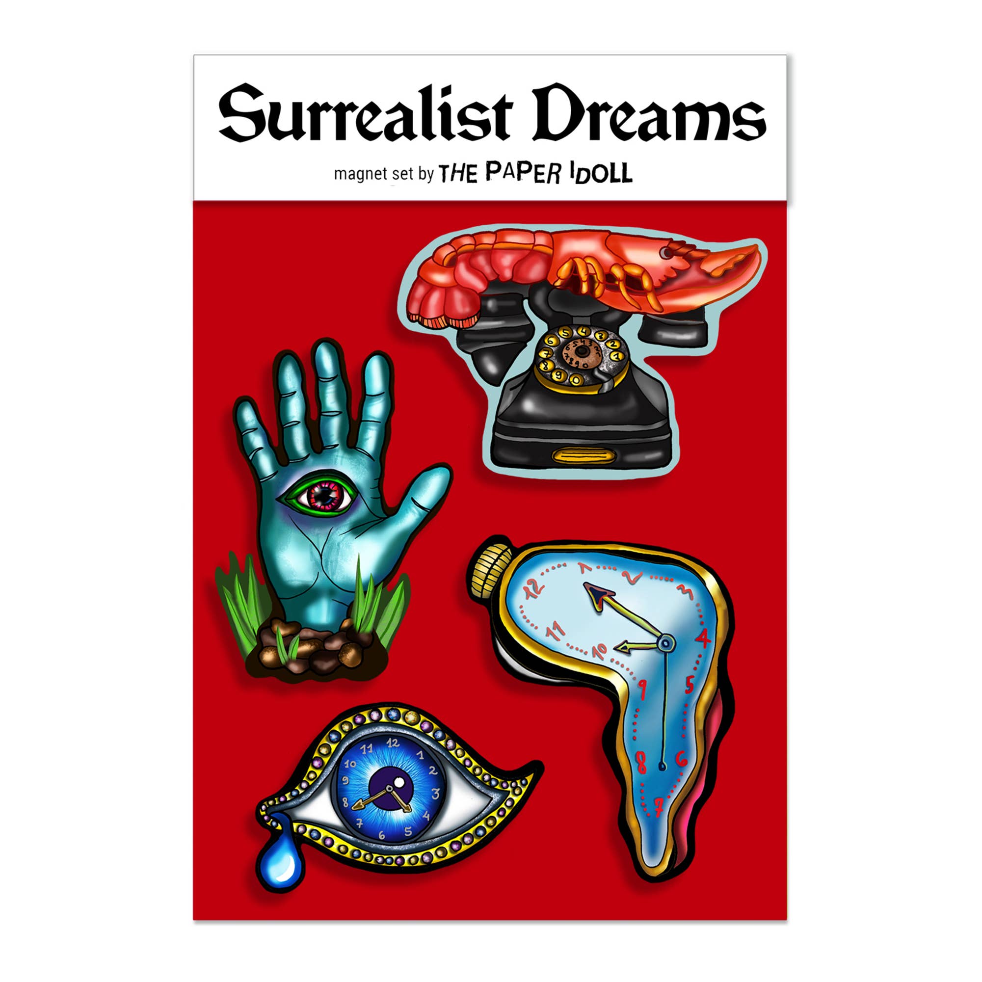 THE PAPER IDOLL - Wholesale Magnet - Dali Inspired Magnet Set | Salvador Dali surrealist artist0