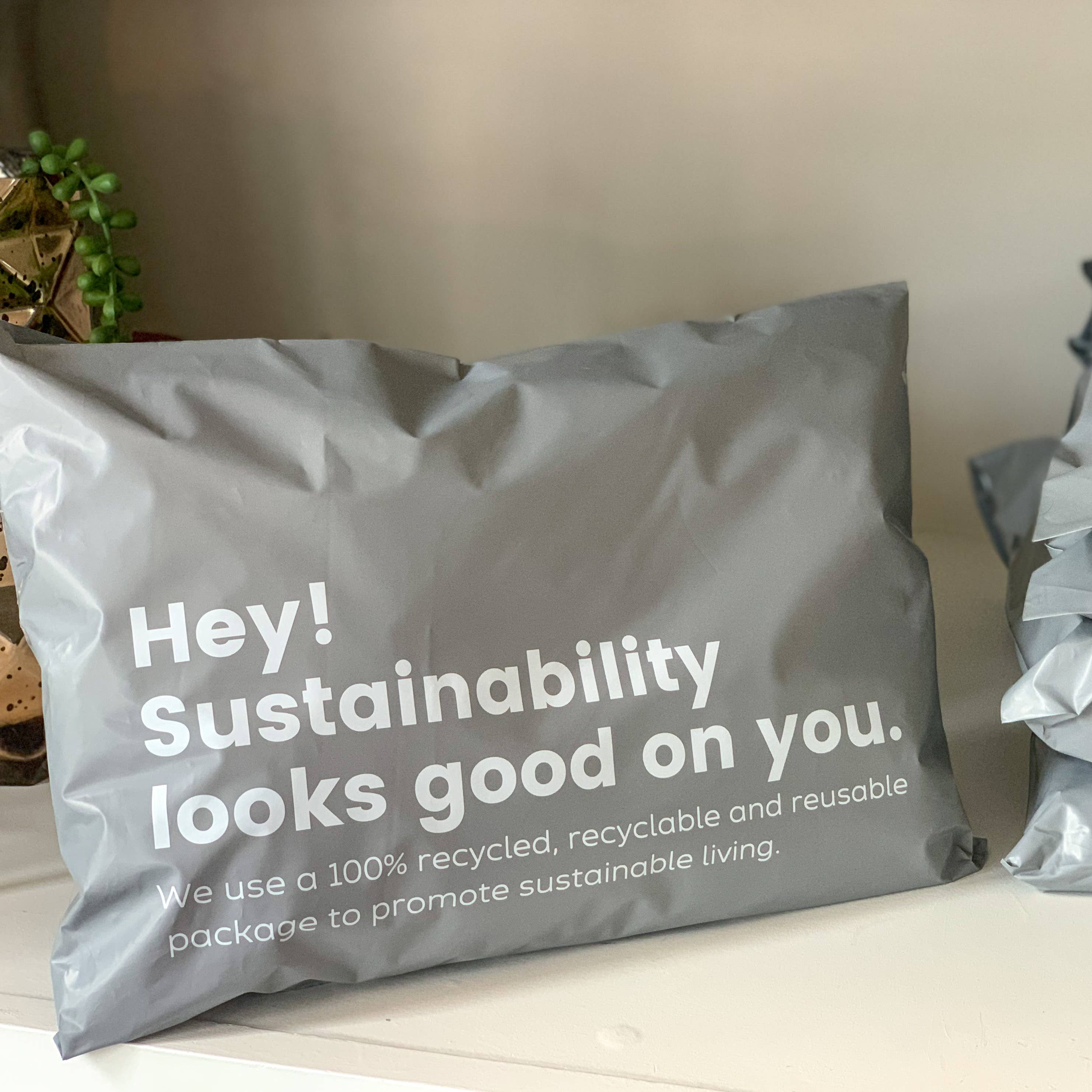 Last Straw – wholesale Envelopes – 10X 13 Eco-friendly Recycled Poly Mailers-Small Choices Gray8