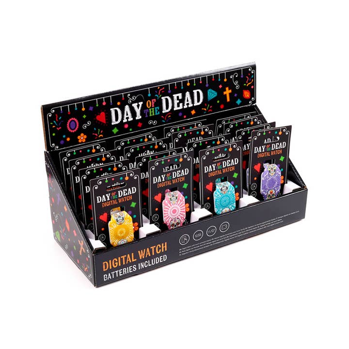 Day of the Dead Silicone Digital Watch for wholesale by Puckator EU