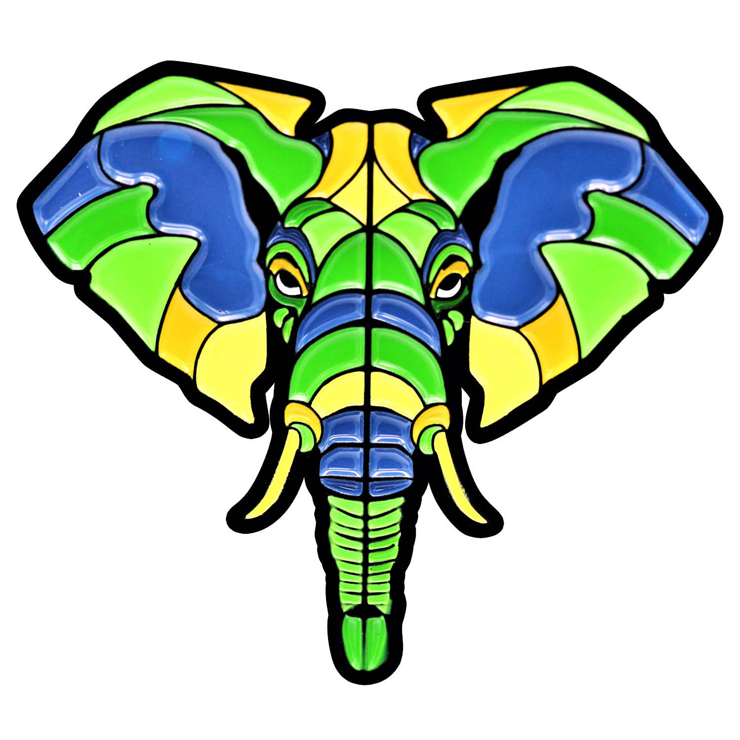 Little Critterz – Alfinete/botão de lapela por atacado – Pin estilizado de elefante africano0