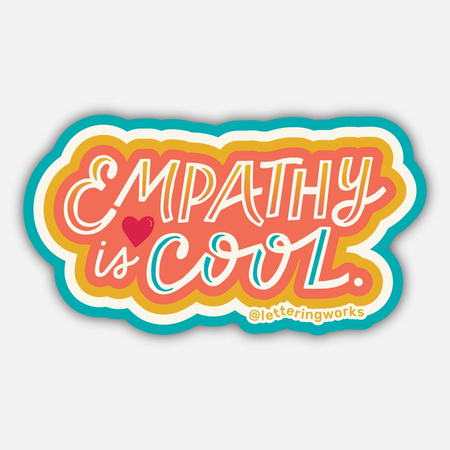 Lettering Works - Wholesale Sticker - Empathy is Cool Sticker0
