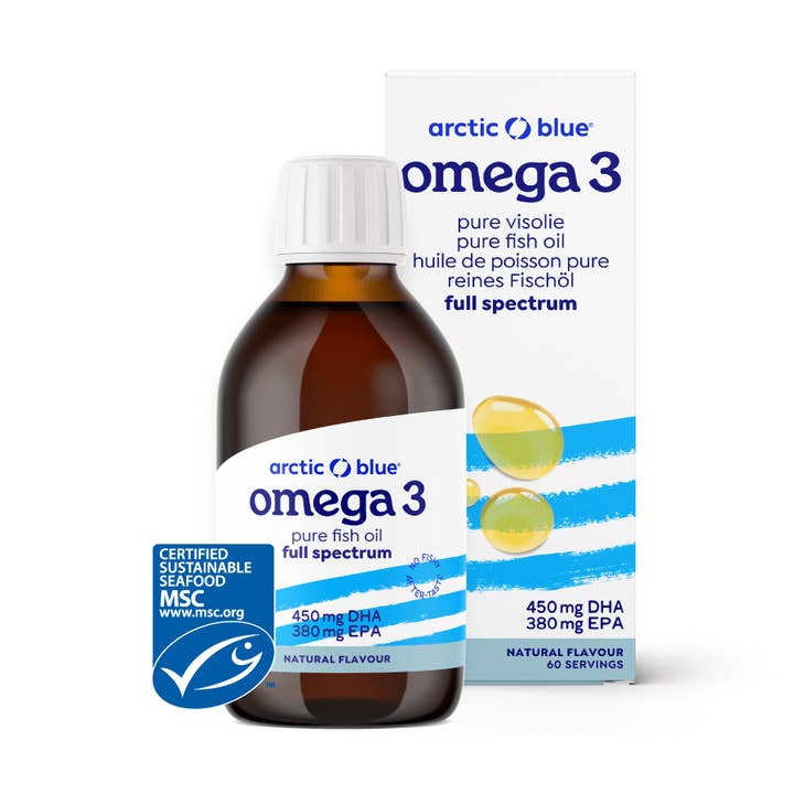 Arctic Blue - Wholesale Oral Supplement/Vitamin - Natural DHA and EPA Fish Oil - MSC (300 ml bottle)0