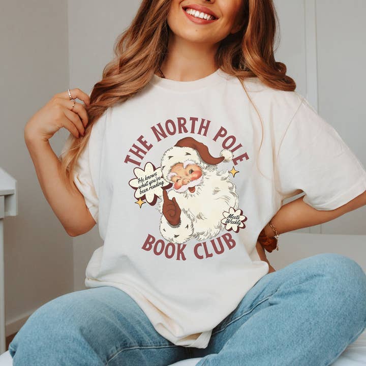 Glaime - Wholesale T-Shirt (Graphic) - Women's - The North Pole Book Club Comfort Colors Shirt, Sweatshirt1