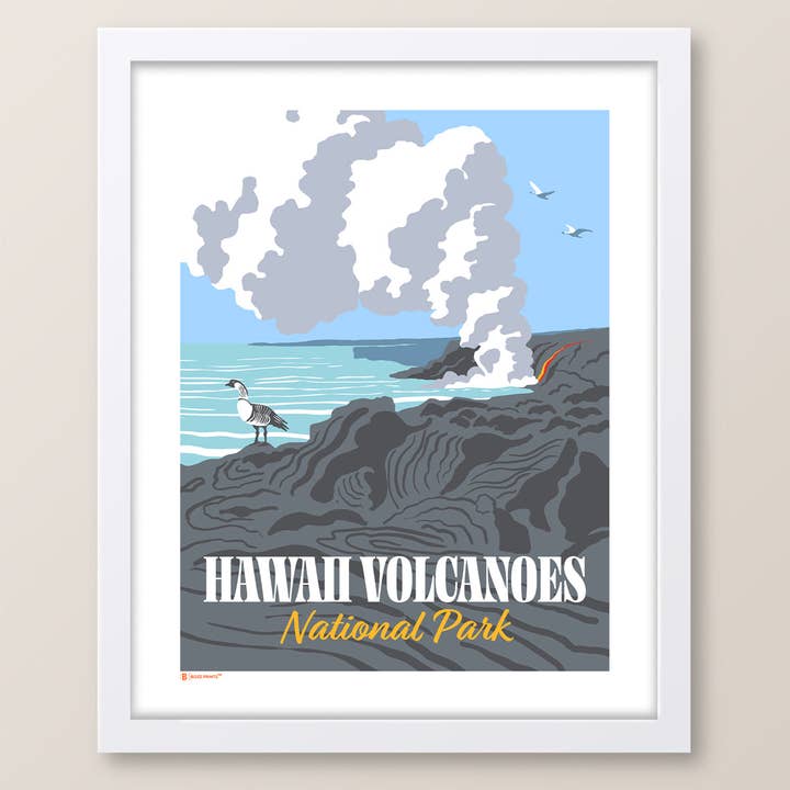 Impression de lave océanique du parc national des volcans d'Hawaï pour la vente par Bozz Prints