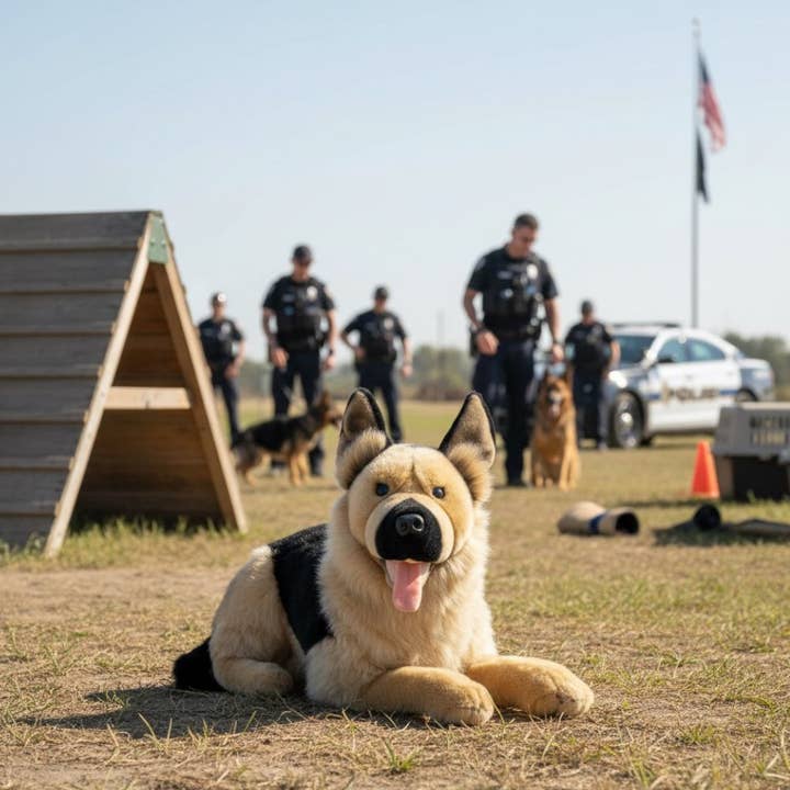 Bocchetta Plush Toys - Wholesale Pet Plush Toy - Dog - Caesar - German Shepherd - 64cm lying1