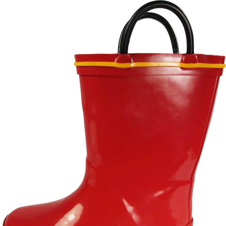 Stivali da pioggia Norty Toddler - Colore rosso/giallo per la vendita all'ingrosso da parte di Eastern Off Price