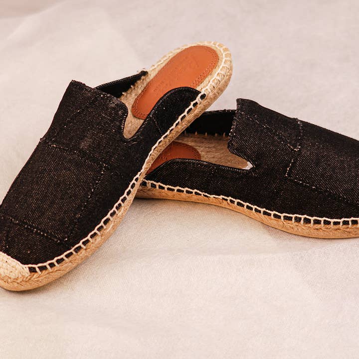 Denim Patch Espadrille for wholesale by Ecomilli, Inc