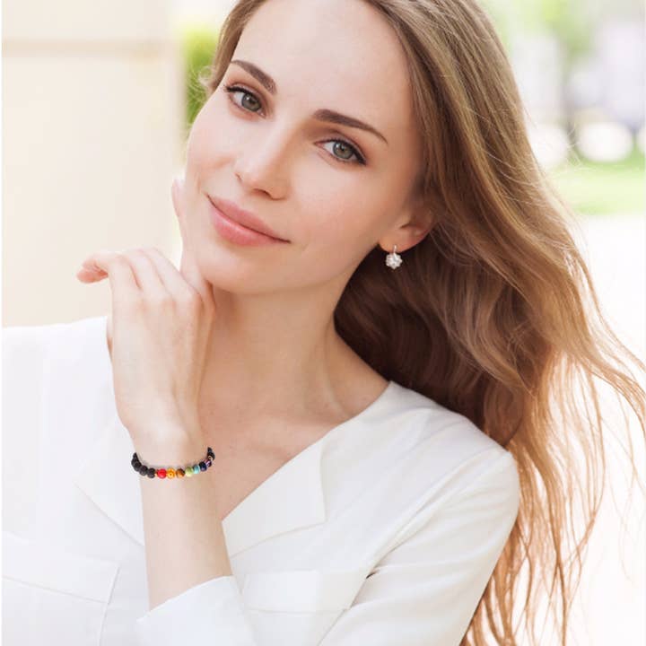 Multi Yoga Bracelet - Volcanic Stones for wholesale on Faire2