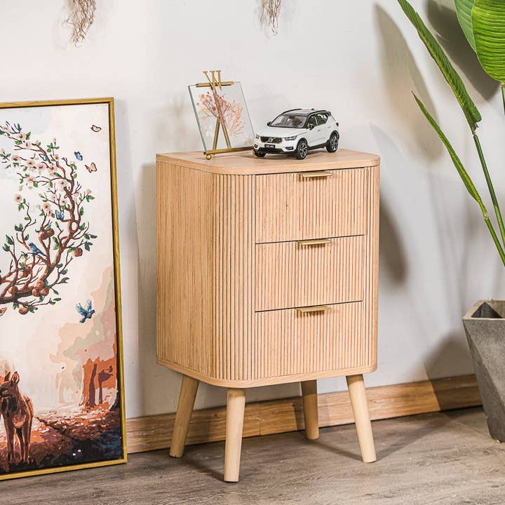 BALI 3-Drawer Natural Wood Dresser for wholesale by Nordlys