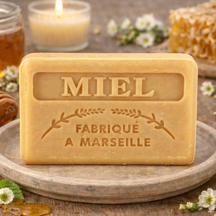 125 g fransk sæbe med honning, engros for engroshandel hos French Soap Wholesale