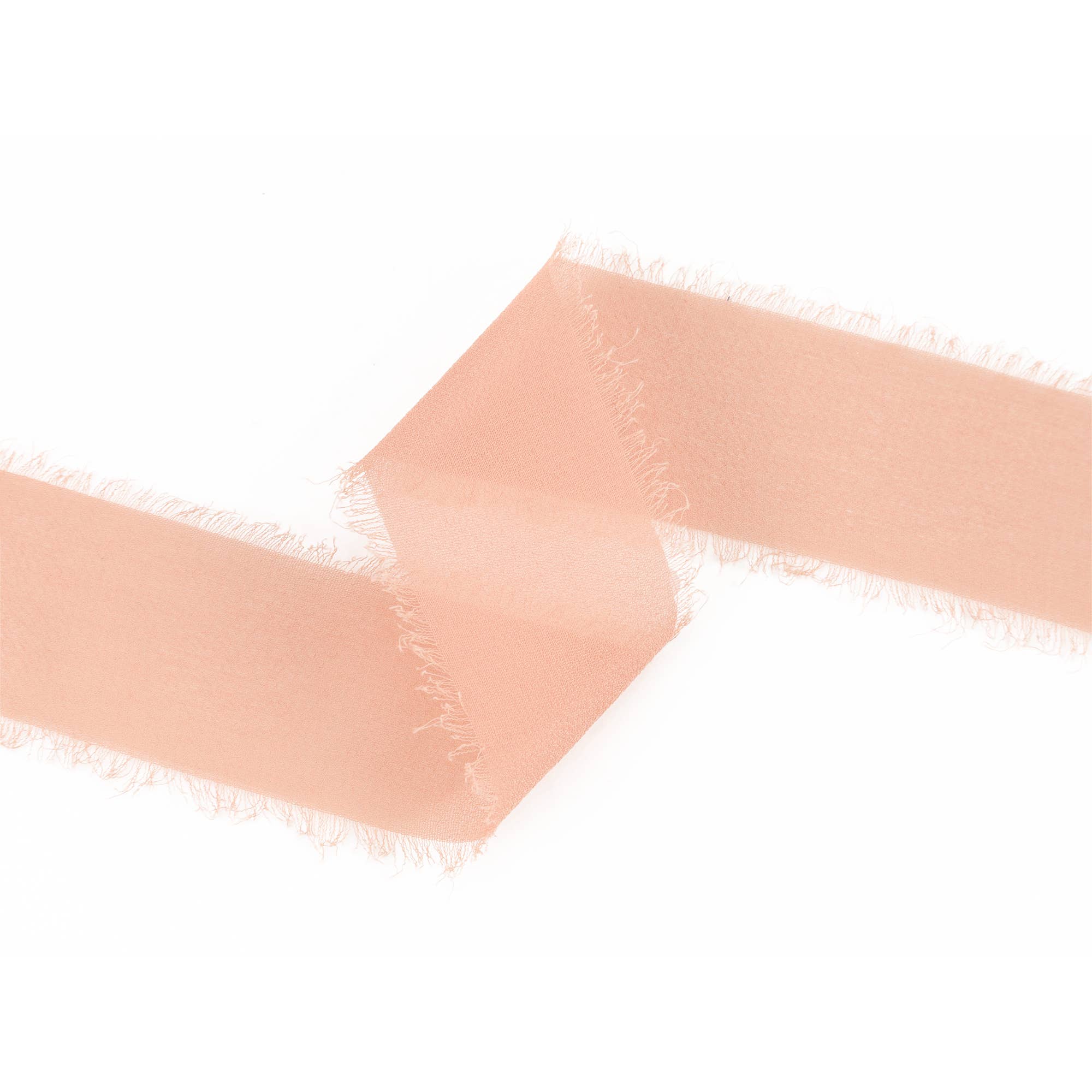 LA Ribbons Wholesale - Venta al por mayor Cintas - Envoltorio de regalos - Cinta de gasa con borde deshilachado de 3,8 cm | Color rosa suave | Rollo de 9,1 m2