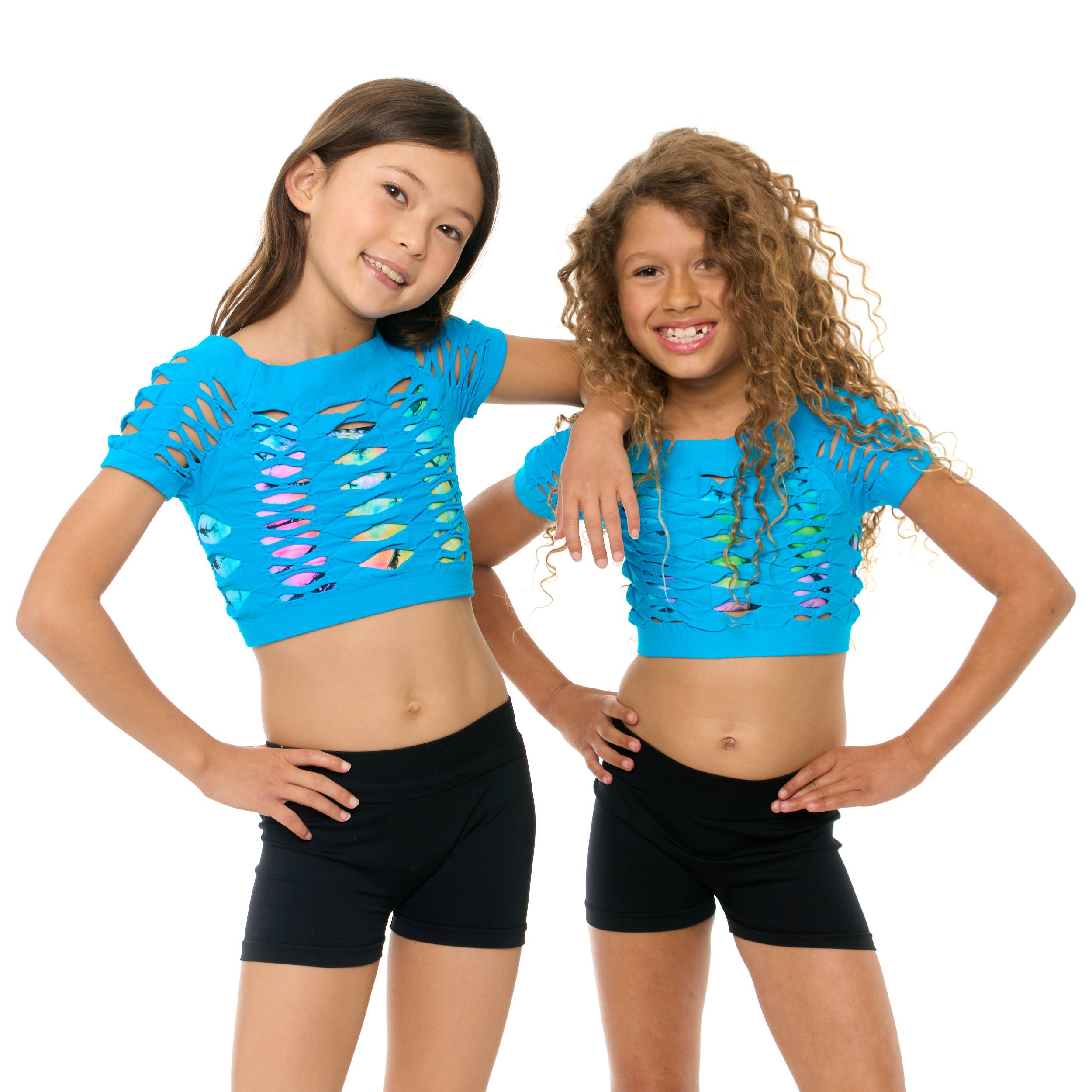 Malibu Sugar - Wholesale Tank Top - Kids - Malibu Mesh Crop Top for Dance Girls (8-14) One Size3