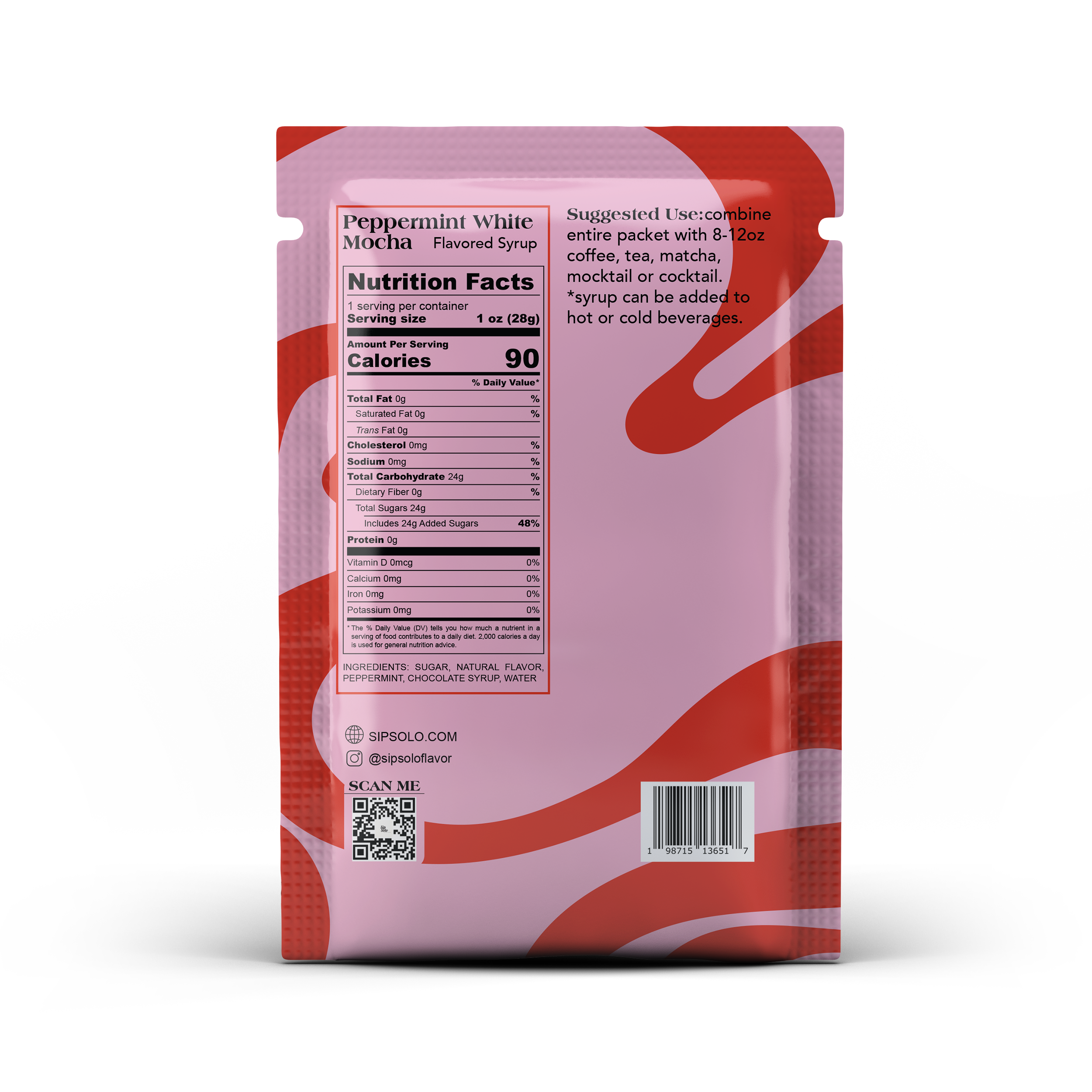 Sip Solo – Großhandel Aromatisierter Sirup – Pfefferminz-Weiße-Mokka-Einzelportionen-Geschmackssirup1