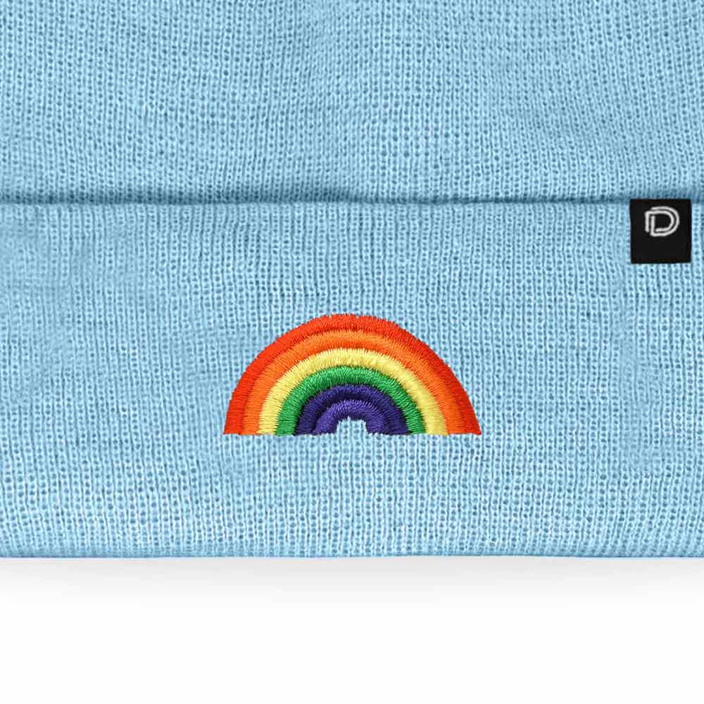 Dalix - Wholesale Beanie - Women's - Dalix Embroidered Rainbow Beanie Cap Cuffed Knit Hat Women3